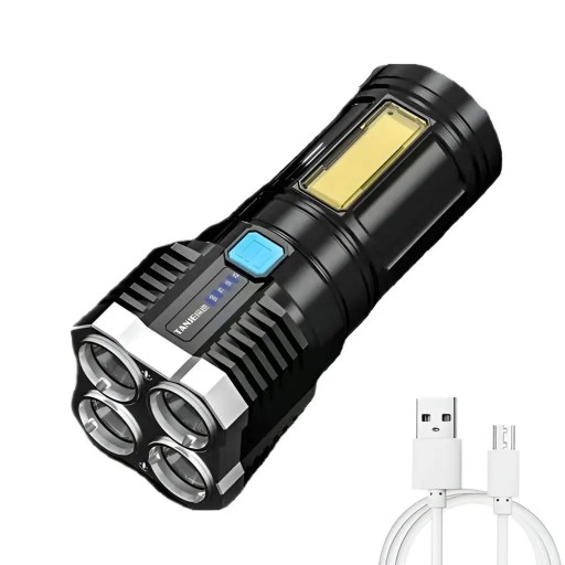 LATARKA LED WIELOFUNKCYJNA TAKTYCZNA MOCNA 5 xLED 1COB+4LED