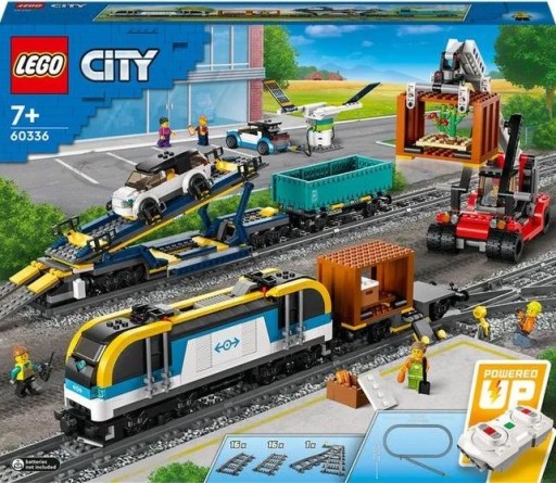 LEGO City Pociąg Towarowy 60336 + Zwrotnice 60328 SZYBKA WYSYŁKA!