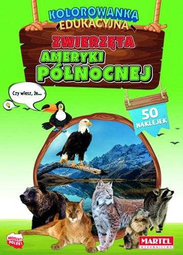 Kolorowanka EDUKACYJNA Zwierzęta AMERYKI PÓŁNOCNEJ