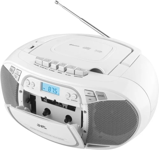 Boombox JVC radioodtwarzacz radio CD USB MP3 AUX Bluetooth Wyświetlacz LCD