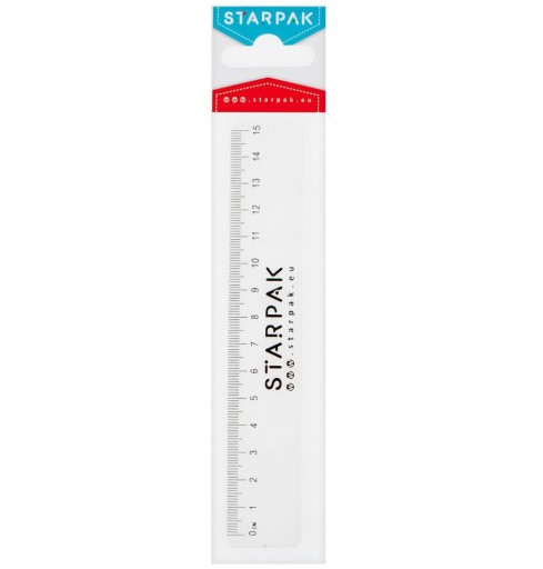 LINIJKA STARPAK 15 CM PRZEŹROCZYSTA