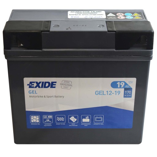 Batterie moto Exide GEL12-19 51913 12v 19ah 170A