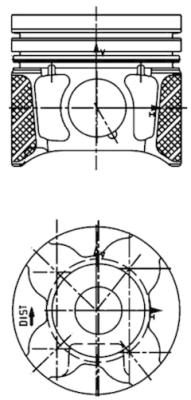 поршень peugeot 1,6hdi 75,50 +0,5, фото