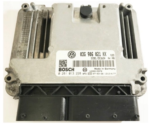 комп'ютер ecu vw bls 03g906021hb 0281013606 іммо off, фото