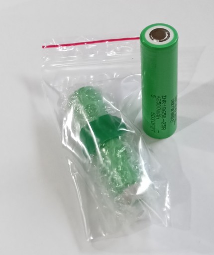 ČLÁNEK Li-ion SAMSUNG INR18650-25R 2500mAh 20A + 2x iz.kr., NOVÉ