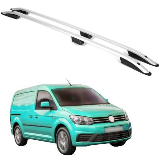 рейлінги дахові volkswagen caddy short standard від 2003-2020 сріблясті, фото