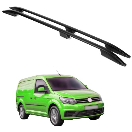 рейлінги дахові volkswagen caddy short standard від 2003-2020 чорні, фото