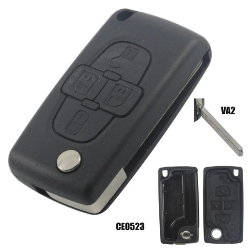 Peugeot 407*607*307CC 207CC remote control PLIP key case *partner*EXPERT:  CE0523