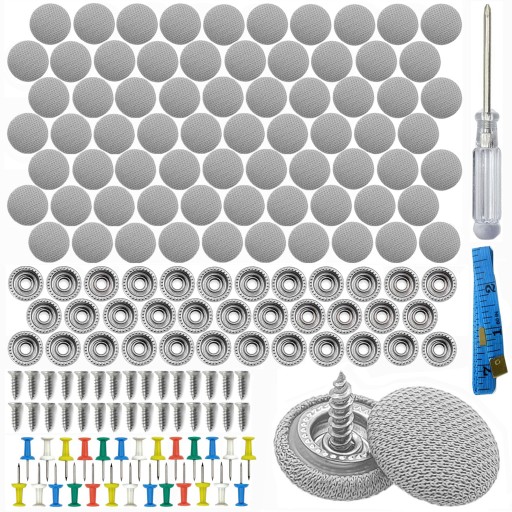 комплект ремонтний до обшивки samochodowej 70 el. + srubokret, centymetr, фото