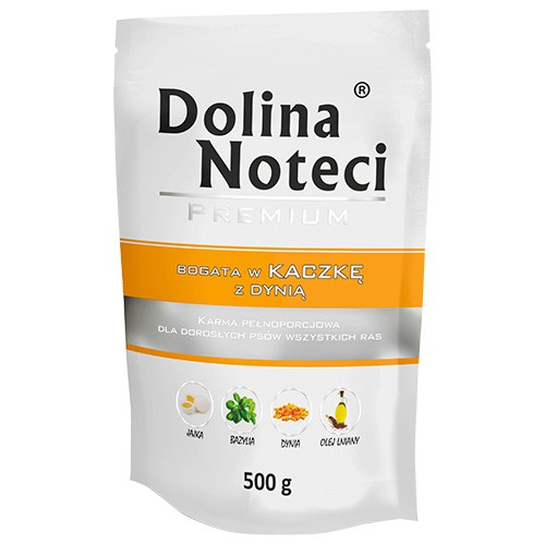 Dolina Noteci Premium 500g - vlhké krmivo bohaté na kačicu a tekvicu