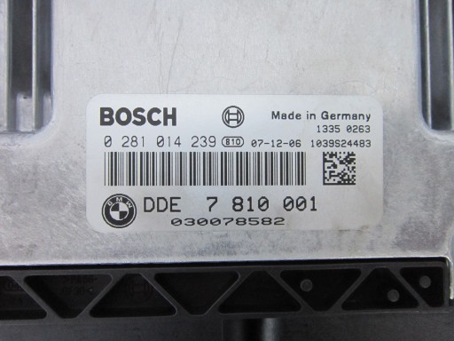 BMW E87 E90 2,0d N47 computer Centralina Motore 7810001