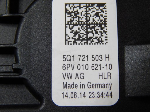 VW GOLF VII 1.2 TSI potentiometer Gas 5Q01721503H