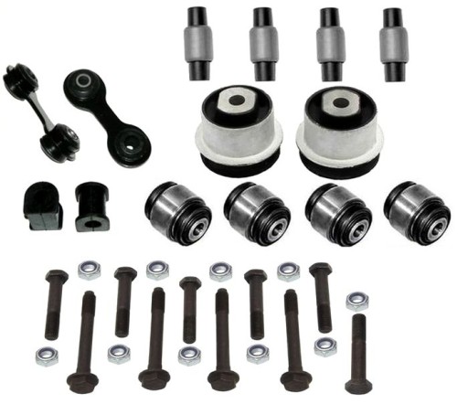 4231617 - Задні сайлентблоки 10шт + гумові з'єднувачі opel vectra b + набір гвинтів підвіски