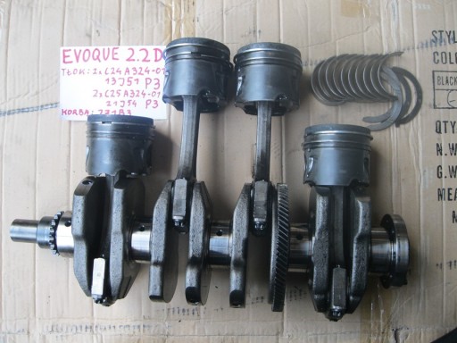 2012r, 2012r - Коленчатый вал поршень шатун evoque 2.2 d 2012 г.