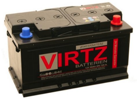 V80 - Акумулятор VIRTZ 12V / 80AH P + 720A свіжий, новий
