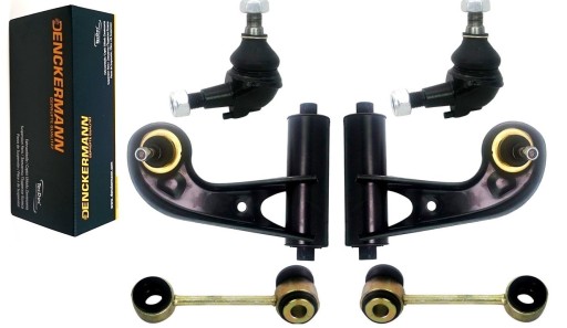 ALL3805 - Поперечные рычаги, шкворни, разъемы, mercedes w210 e class, передний комплект