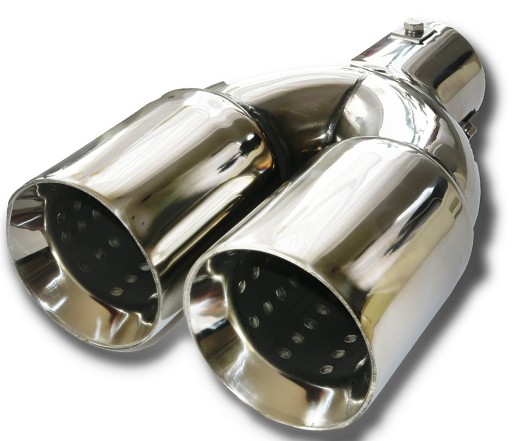 255640 - Наконечник вихлопної труби глушник Inox двотрубний