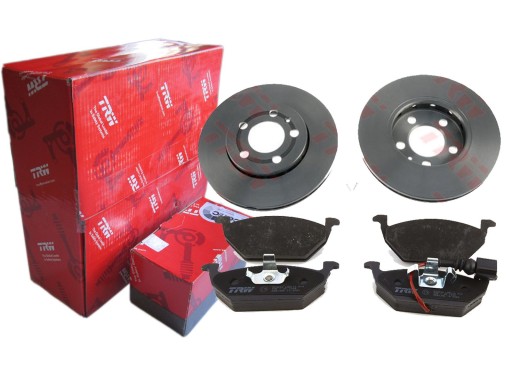 ДИСКИ КОЛОДКИ TRW ПЕРЕДНІ VW GOLF V POLO 9N 256MM