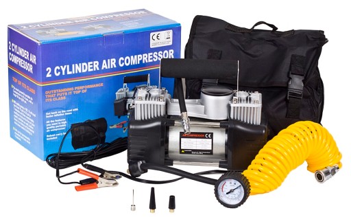 АВТОМОБІЛЬНИЙ КОМПРЕСОР З ПОДВІЙНИМ ПОРШНЕМ 12V