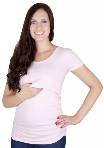 Tehotenská a dojčiaca blúzka 1102 ružová XL