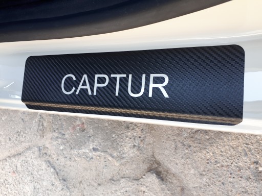 CARBON Renault Captur захисні наклейки на пороги