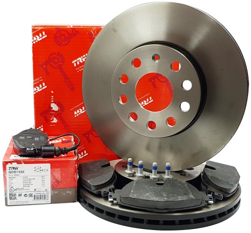 ДИСКИ TRW + КОЛОДКИ TRW ПЕРЕДНІ GOLF 5 6 7 JETTA 3 4