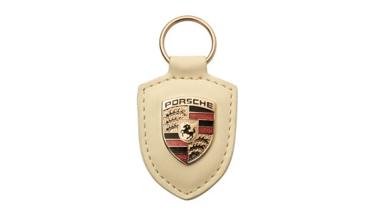 Брелок с эмблемой Porsche-белый