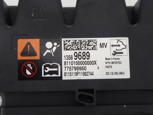 SENSOR module airbag airbag OPEL ZAFIRA C TOURER
