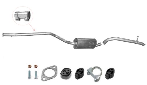 08.01+08.02 - FORD TOURNEO CONNECT 1.8 tdci 2006-2010 глушник труби