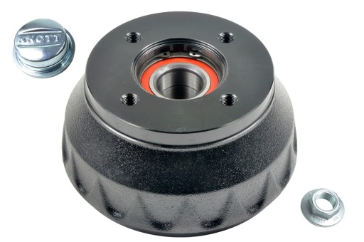 Гальмівний барабан KNOTT 160X35 34 з підшипником 4x98