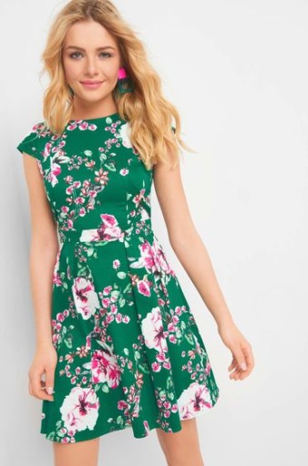 ORSAY - zielona sukienka w kolorowe kwiaty - 40 8452252227 - Allegro.pl