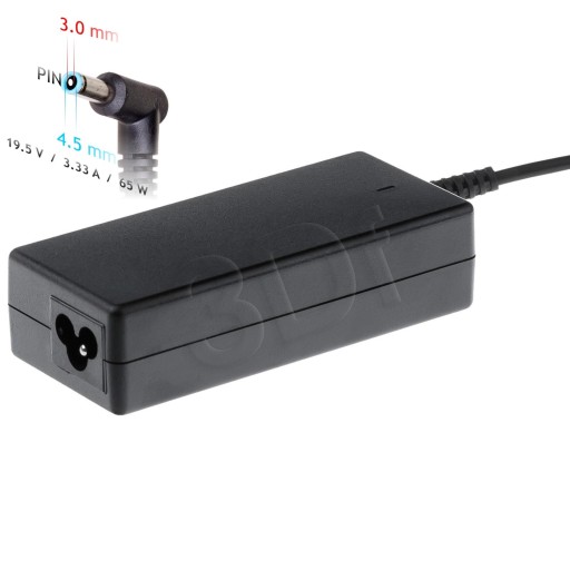 Napájací adaptér Akyga HP 19,5 V; 3,33 A; 65W; 4.5mm x 3mm