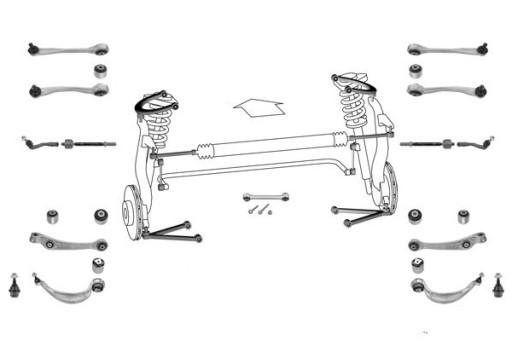 38967 01 - Комплект подвески рычага управления audi a4 b8 lemforder
