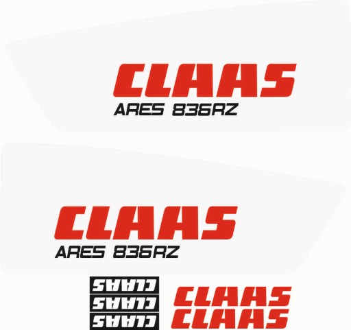1 - CLAAS ARES 836 RZ наклейки наклейка