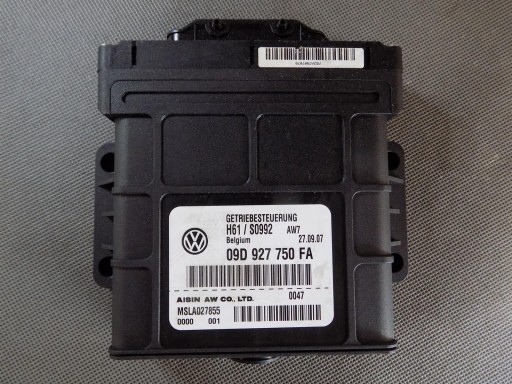 VW TOUAREG Centralina cambio ingranaggi 09D927750FA