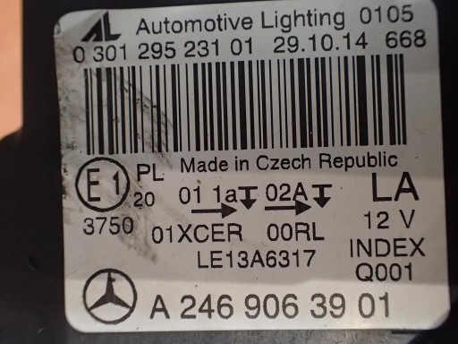 light left MERCEDES B-KLASA W246 FULL LED LIFT 16