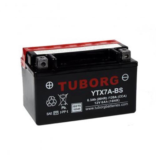 T-YTX7A-BS - Акумулятор Tuborg YTX7A-BS 6.3 AH 120A AGM
