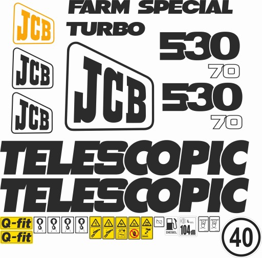 MS2493353070 - Набір наклейок jcb 530 70 телескопічний