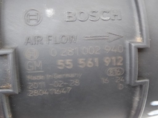 flow meter 55561912 OPEL MERIVA B 1.7 CDTI