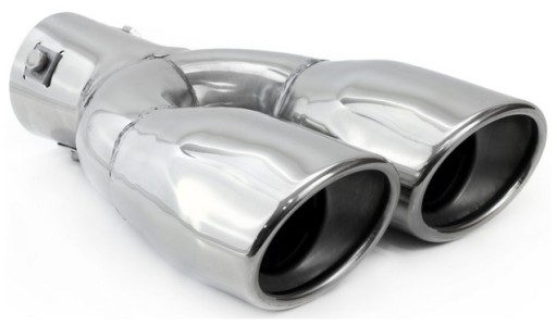 MT010 - НАКОНЕЧНИК ДЕКОРАТИВНАЯ НАКЛАДКА ГЛУШИТЕЛЯ ДВОЙНАЯ ОВАЛЬНАЯ