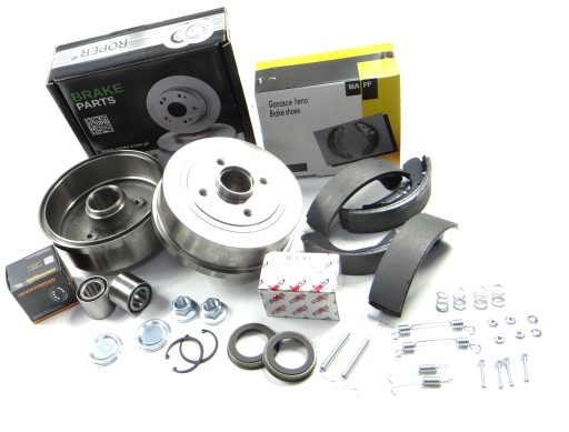 БАРАБАНИ + ПІДШИПНИКИ ПРУЖИННІ ЩЕЛЕПИ OPEL CORSA C ABS