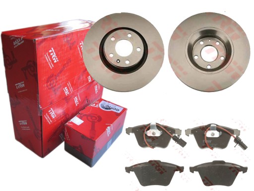 Диски колодки TRW передня AUDI A6 C6 321MM