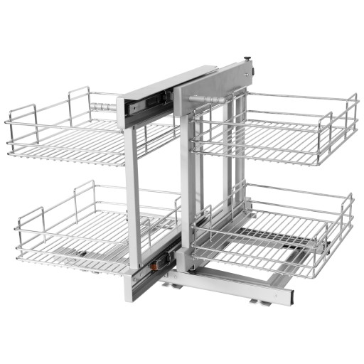 Kosz Cargo Magic Corner przesuwany 800mm PTJ017EL AMIX Lewy Chrom