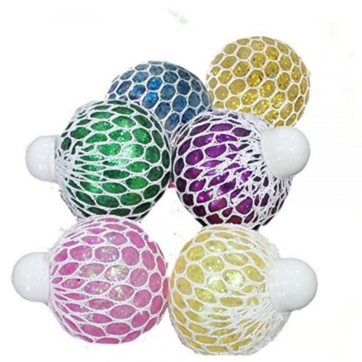 Squishy mesh squishy JELLYBALL WITH GLITTER 6см
