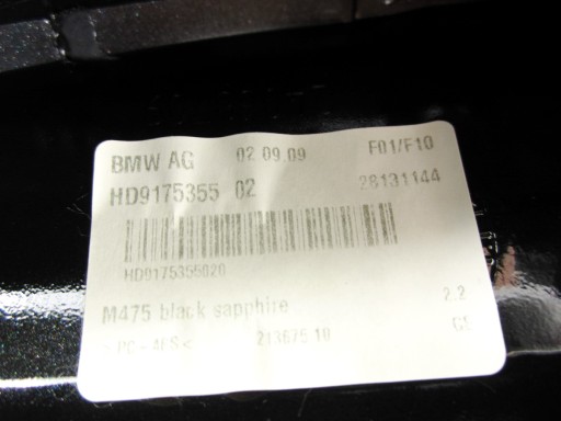 BLENDE ABDECKUNG ANTENY PLETWA BMW F01 F02 9175355 475
