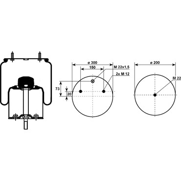 СИЛЬФОН ПНЕВМАТИЧНОЇ ПІДВІСКИ * ГІГАНТ * 3042B