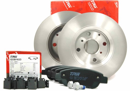 TRW диски + колодки передні для CITROEN C1 PEUGEOT 107