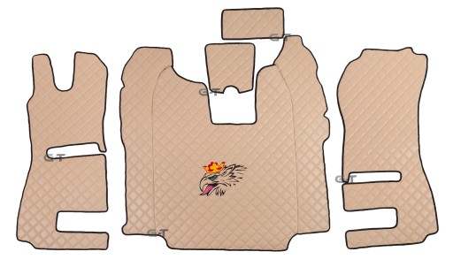 Стеганые коврики SCANIA R после 2013г. + 1 большая вышивка