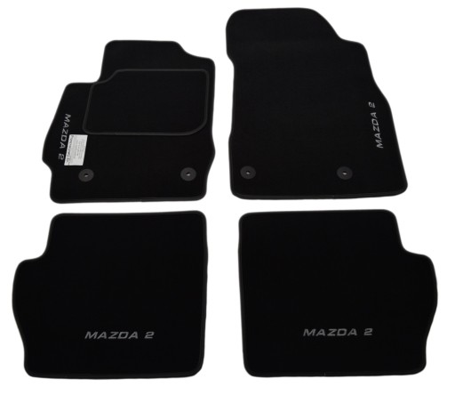 Mazda 2 2007-2015г. коврики премиум + вышивка