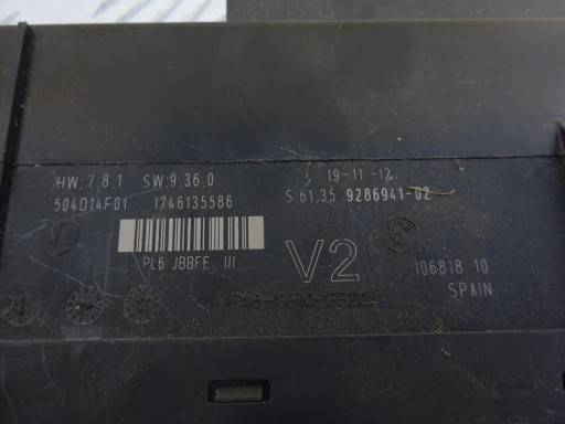 BMW JUNICTIONBOX JBBFE MODULE KOMFOTRU 61359286941